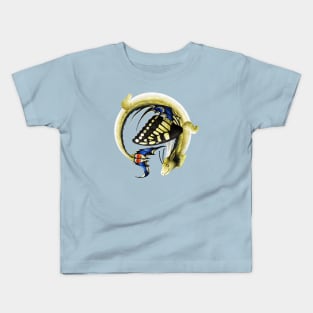 Kawaii Butterfly Dragon - Without Background Kids T-Shirt